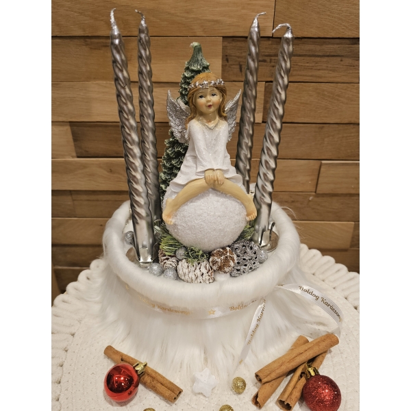 Angyalkás adventi asztalidísz - Image 2