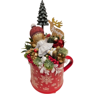 Angyal kislány óriás bögrés dekoráció